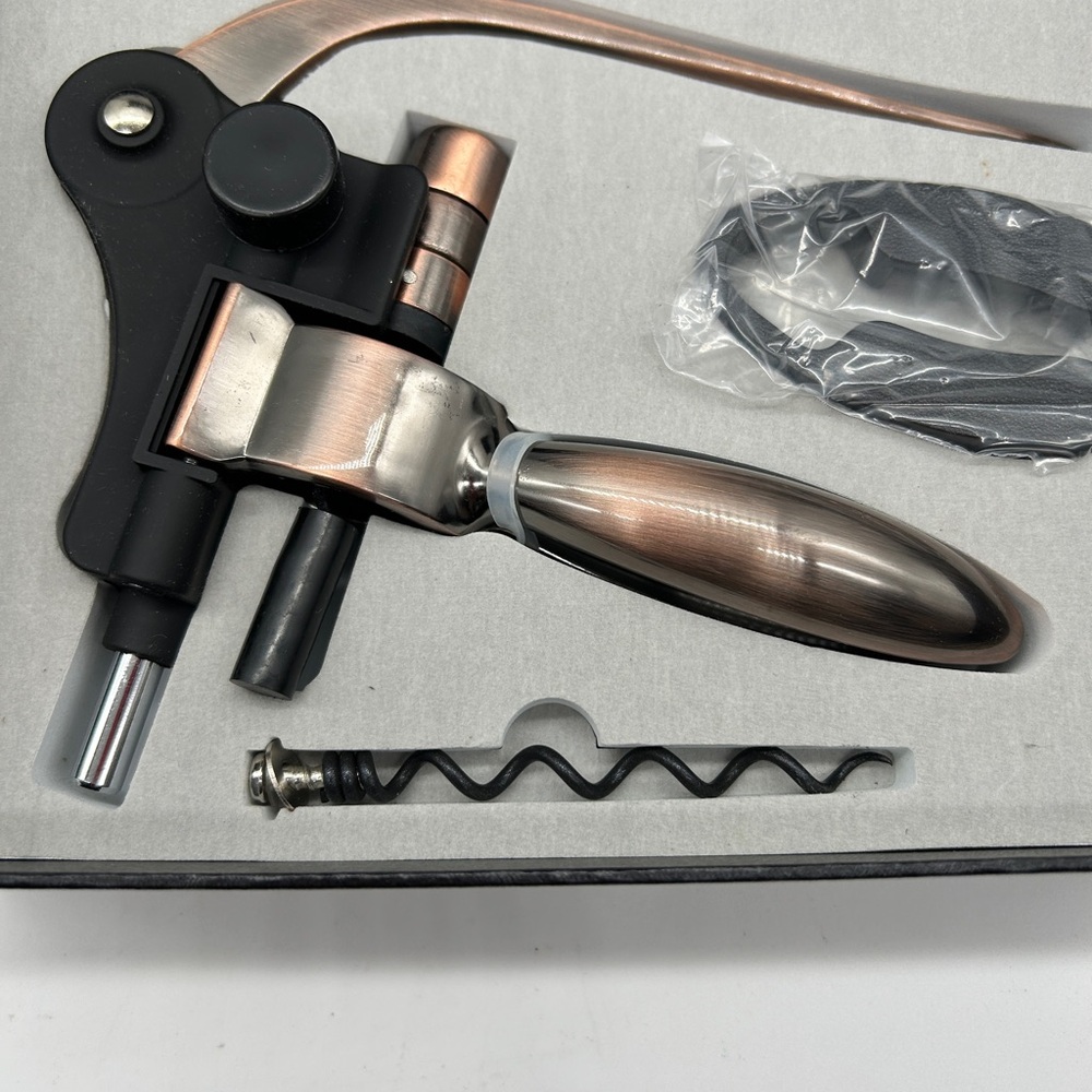 WIne Opener Foil Cutter Bronze Black NEW NIB